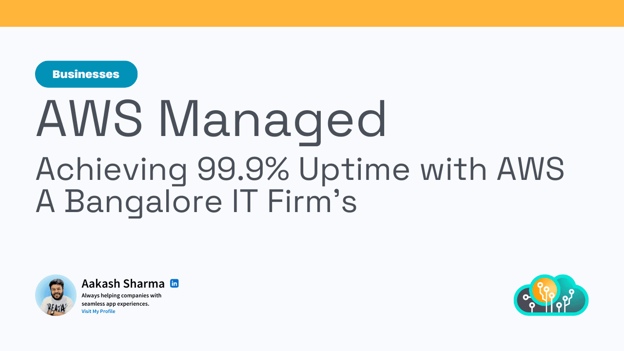 Case Study How a Bangalore IT Firm Achieved 99.9% Uptime with AWS